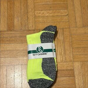 Neon Yellow and Gray Socks